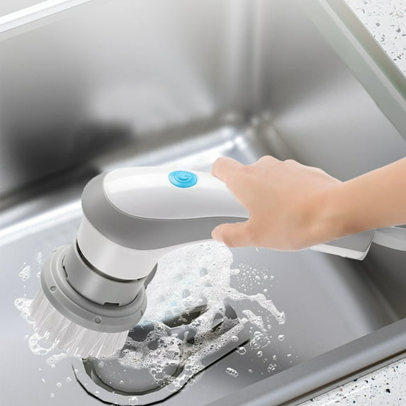 EQWLJWE Electric Spin Scrubber - Electric Cleaning Brush,Electric Shower Scrubber,for Cleaning Tub, Floor, Wall, Tile, Window, Sink, Kitchen Cleaning with 3 Replaceable Cleaning Brush