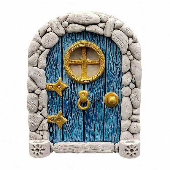 SDJMa Fairy Door Miniature Fairy Doors Kit for Walls and Trees,Fairy Doors for Trees Outdoor,Garden Statues Mini Fairy Doors Yard Art Sculpture for Outdoor Decorations