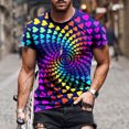 thumbnail image 1 of EQWLJWE Fashion Mens T Shirt Men Casual Round Neck Valentine's Day 3D Digital Printing Pullover Fitness Sports Shorts Sleeves T Shirt Blouse, 1 of 5