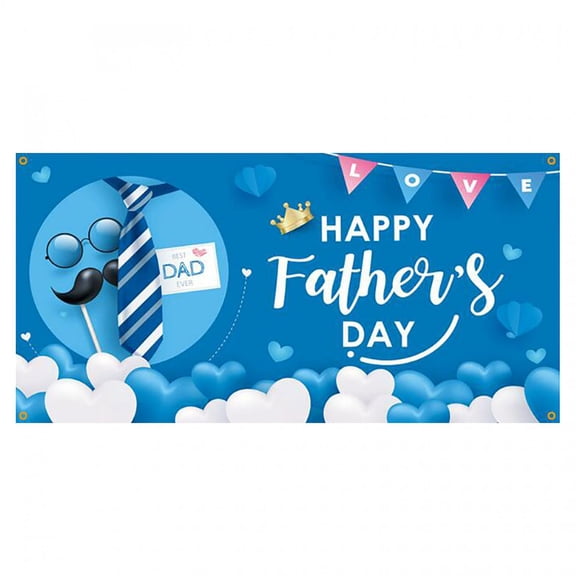 EQWLJWE Father's Day Background Cloth Banner Decoration