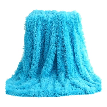 EQWLJWE Faux Fur Collection Throw Blanket, 47" x 30"