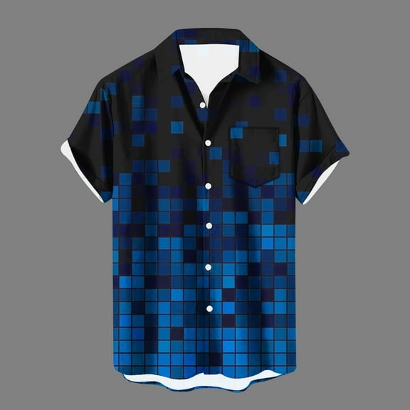 EQWLJWE Fishing Shirts for Men Novelty Vintage Unpositioned Printed Short Sleeve Button Down Valentine/New Year Beach Party Casual Shirts for Office