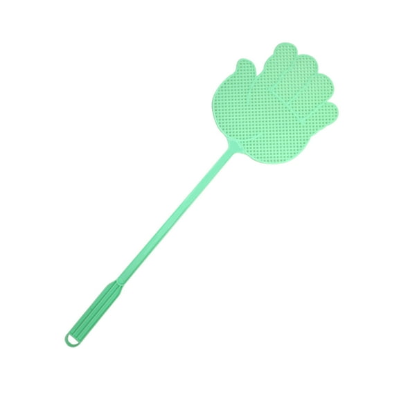 EQWLJWE Fly Swatter, Palms-Shaped Fly Killer Colorful Plastic with 18.7 inch Durable Long Handle House Wife Helper