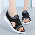 thumbnail image 1 of EQWLJWE Guess Sandals for Women Mesh Wedges Sandals Open Toe Breathable Comfort Hollow Out Casual Lightweight Sandals for Dance Performance, 1 of 5