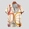 thumbnail image 1 of EQWLJWE Gym Shirts Men Novelty Geometric Printed Short Sleeve Button Down Valentine/New Year Beach Party Casual Shirts for Daily Wear, 1 of 5