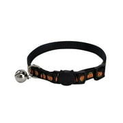 EQWLJWE Halloween Cat Collar, Breakaway Cat Collars with Bell, Adjustable Pet Collar with Skull Pumpkin Patterns for Kitten Kitty Cat Halloween Party