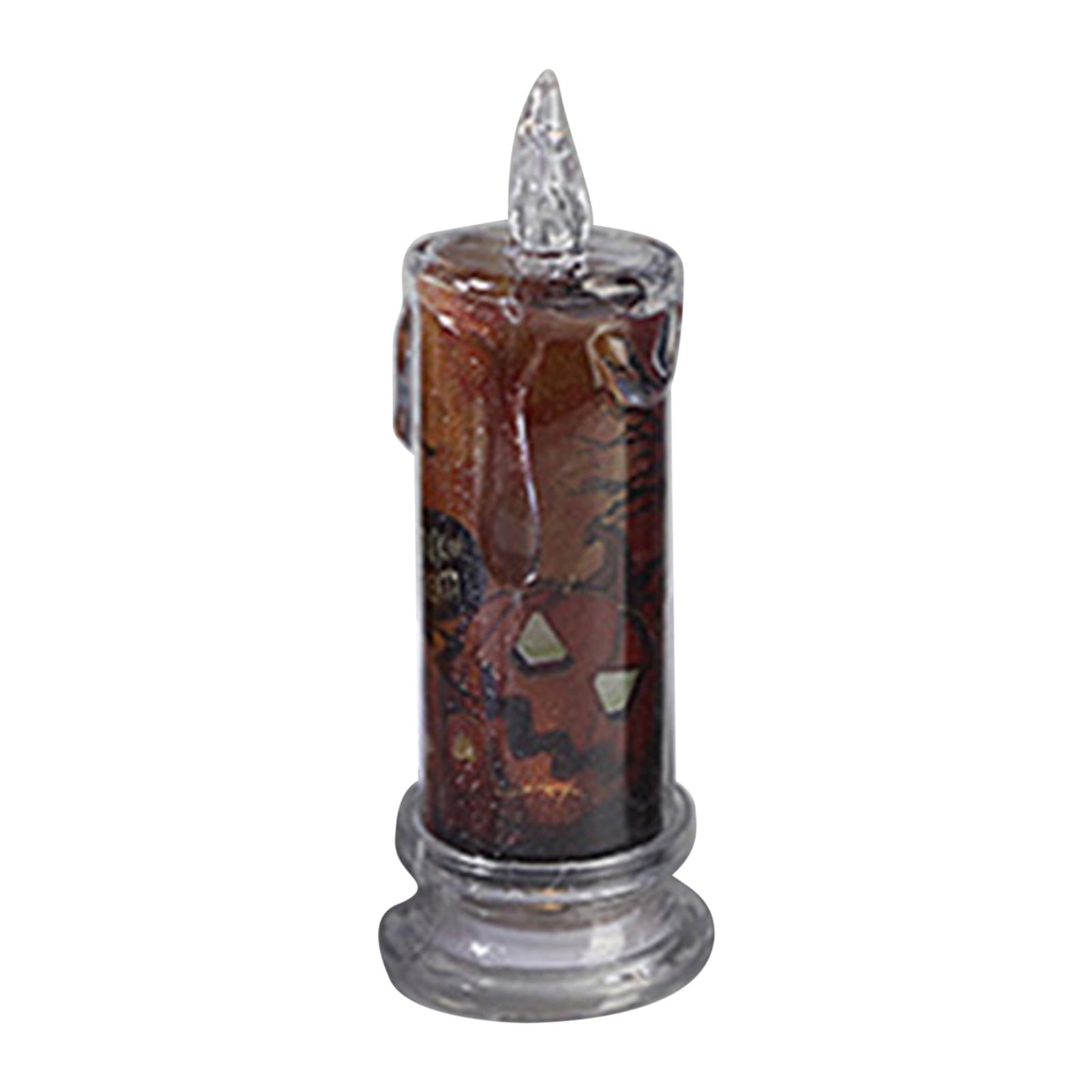 EQWLJWE Halloween Snow Globe Candles Lighted Lamp, Battery Operated