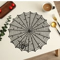 thumbnail image 1 of EQWLJWE Halloween Spider Web Placemats, Vinyl Placemat Hollow Out Design 15"*15" Black Spiderweb Placemats Functional Mat Halloween Table Mats for Dining Table Durable Non-Slip Washable, 1 of 5