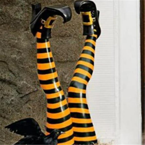 EQWLJWE Halloween Wicked Witch Legs Spooky Party Props Wreath Crafts Supplies Leg Ornament Farmhouse Car Trunk Decoration Halloween Clearance