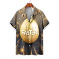 thumbnail image 1 of EQWLJWE Hawaiian Shirts for Men Trendy Easter Day Button Down Shirt Fun Easter Eggs Print Short Sleeve Tropical Holiday Top for Home Leisure, 1 of 5