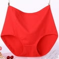 thumbnail image 1 of EQWLJWE High Waisted Womens Underwear Plus Size Leak Proof Cotton Crotch Briefs Seamless Soft Stretch Full Coverage Ladies Panties for Workout Gym Work Red(Xl-6Xl), 1 of 3