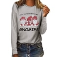 thumbnail image 1 of EQWLJWE Hoodies for Teen Girls Cute Gnome Print Pullover Gnome Print Long Sleeve Loose Valentine's Day Tops, 1 of 4
