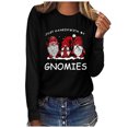 thumbnail image 1 of EQWLJWE Hoodies for Teen Girls Cute Gnome Print Pullover Gnome Print Long Sleeve Loose Valentine's Day Tops, 1 of 4