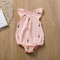 thumbnail image 1 of EQWLJWE Infant Newborn Baby Girls Fly Sleeve Cartoon Bodysuit Romper Clothes Outfit Girls' Harness Holiday Clearance, 1 of 9