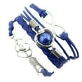 thumbnail image 1 of EQWLJWE Infinity Love Heart Pearl Charm Bracelet, Leather, 6.7 in, 1 of 4