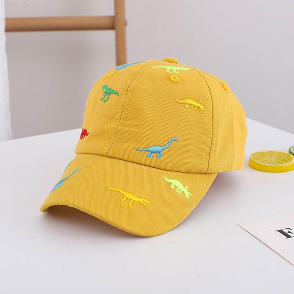 EQWLJWE Kids Baseball Hat Toddler Boys Girls Sun Protection Cotton Hats Dinosaur Sun Hat Girls' Hats Holiday Clearance