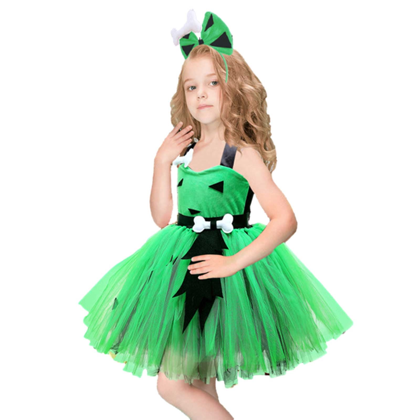 EQWLJWE Kids Caveman Costume Historical Stone Age Birthday Outfits for Girls Boys Halloween