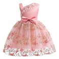 thumbnail image 1 of EQWLJWE Little Girls Birthday Dress Cute Solid Color Sleeveless Mesh Bow Ruffle Puffy Tulle Tutu Dress Ball Gown for New Year Party Wedding Pageant Prom (2-10Years), 1 of 4