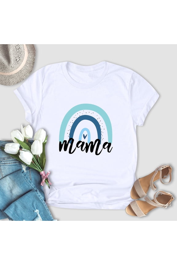 Mama Shirt for Women Funny Mama Graphic Tees Shirt Mothers Day Letters Print T Shirt Tops