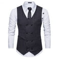 thumbnail image 1 of EQWLJWE Men Woolen Double-breasted Vest Suit Retro Business Waistcoat Men's Coat Jacket Holiday Clearance, 1 of 5