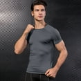 thumbnail image 1 of EQWLJWE Men's Compression Shirt Cool Dry Athletic Baselayer Workout Short Sleeve Muscle Shirts, 1 of 5