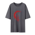 thumbnail image 1 of EQWLJWE Men's Short Sleeve Shirt Men Round Neck Temperament Casual Short Sleeves T-shirt Casual Loose Top, 1 of 3
