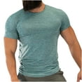 thumbnail image 1 of EQWLJWE Men's Short Sleeve Tee Men Casual Short Sleeve Round Neck Fitness Running Workout Elasticity Pullover Tops T-shirt, 1 of 4