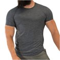 thumbnail image 1 of EQWLJWE Men's Short Sleeve Tee Men Casual Short Sleeve Round Neck Fitness Running Workout Elasticity Pullover Tops T-shirt, 1 of 4
