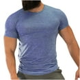 thumbnail image 1 of EQWLJWE Men's Short Sleeve Tee Men Casual Short Sleeve Round Neck Fitness Running Workout Elasticity Pullover Tops T-shirt, 1 of 4