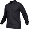 thumbnail image 1 of EQWLJWE Men's Unisex Cotton T-Shirt Fashion Man Button O-Neck Long Sleeve T-Shirt Autumn Solid Loose Blouse Tops, 1 of 3
