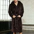 thumbnail image 1 of EQWLJWE Men's Winter Lengthened Coralline Plush Shawl Bathrobe Long Sleeved Robe Coat Robes Holiday Clearance, 1 of 4