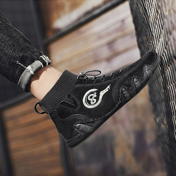 EQWLJWE Mens Fashion Sneakers Slip on Walking Shoes High Top Casual Shoes for Men