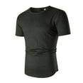 thumbnail image 1 of EQWLJWE Mens Short Sleeve Basic Tops Men Short-Sleeved Loose O-neck Solid Blouse Pullover T-Shirt Tops, 1 of 4