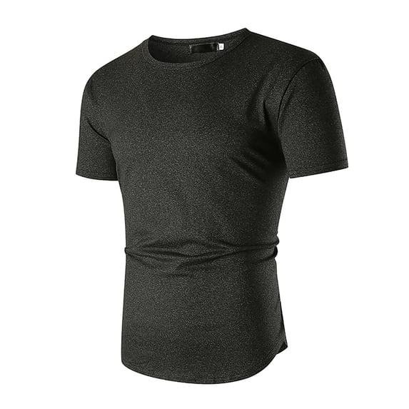 EQWLJWE Mens Short Sleeve Basic Tops Men Short-Sleeved Loose O-neck Solid Blouse Pullover T-Shirt Tops