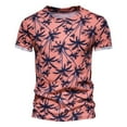 thumbnail image 1 of EQWLJWE Mens Short Sleeve Basic Tops Men's Summer Fashion Slim Short Sleeve Beach T-shirt Printing Sports T-shirt, 1 of 3