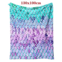 SDJMa Mermaid Throw Blanket,Flannel Fleece Blanket,Soft Cozy Fuzzy Comfy Warm Cute Lightweight Blanket for Girl,Kid,Toddler,Baby-ombre Microfiber Blanket for Couch,Bed,Sofa,50" x 40"