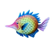 SDJMa Metal Fish Wall Decoration, Iron Fish Home Decoration Wall Hanging, Gallery Bedroom Office Crafts Home Metal Fish Wall Decoration Iron Art Indoor and Outdoor