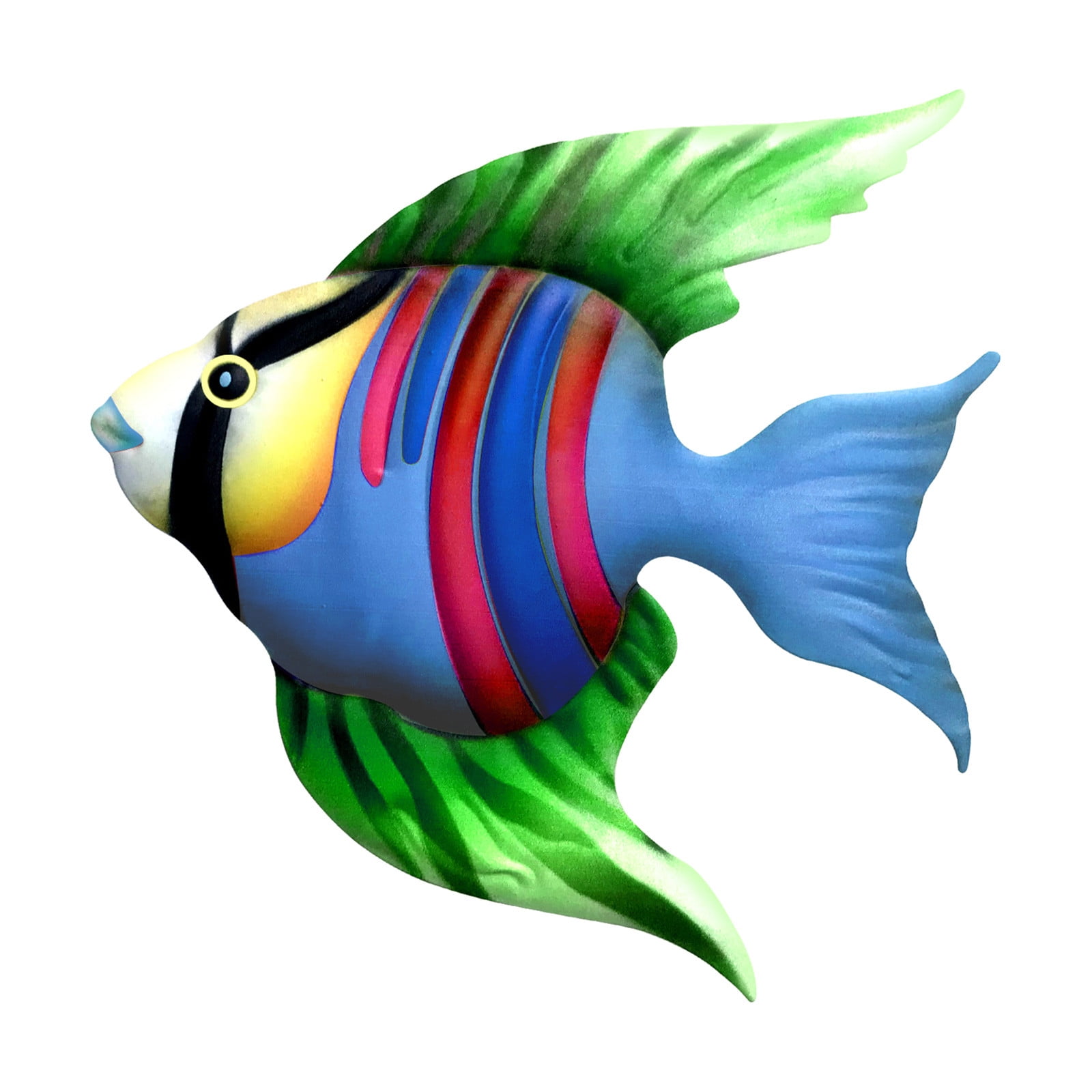 EQWLJWE Metal Fish Wall Home Decor Tropical Fish Figurine Sea Animal