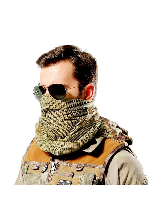 Military Men Camouflage Scarves Arab Desert Net Towel KeffIyeh Net Cloth Scarf Shawl