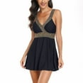 thumbnail image 1 of EQWLJWE Modest Swimsuits for Women Swim Dress 2024 New Slim Fit Bathing Suits Conservative A Line Skirt Holiday Gifts, 1 of 5