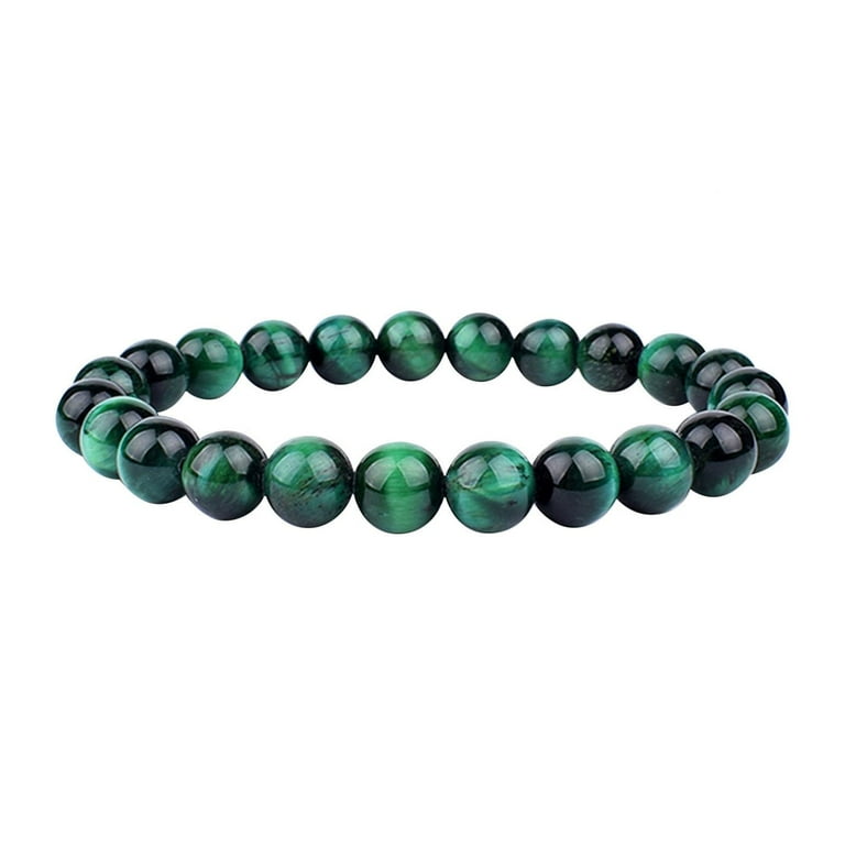 Men's natural healing stone stretch bracelet discount