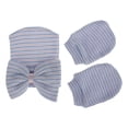 thumbnail image 1 of EQWLJWE Newborn Baby Girls Boys Striped Bownot Woolen Headgear Warm Hat Cap Knit Glove Girls' Hats Holiday Clearance, 1 of 1