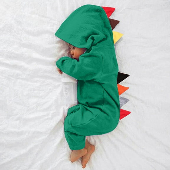 EQWLJWE Newborn Infant Baby Boy Girls Dinosaur Style Patchwork Romper Jumpsuit Playsiut Girls' Harness Holiday Clearance