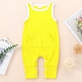 thumbnail image 1 of EQWLJWE Newborn Infant Baby Girls Boys Sleeveless Ribbed Solid Knit Jumpsuit Clothes Girls' Harness Holiday Clearance, 1 of 9