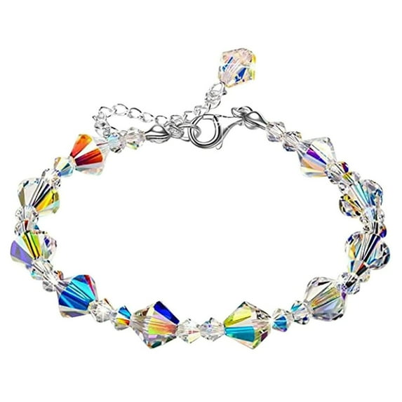 EQWLJWE Northern Lights Crystal Bracelet in Sterling Silver