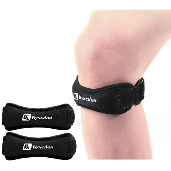 EQWLJWE Patella Knee Strap, Adjustable Knee Brace Patellar Tendon Stabilizer Support Band for Knee Pain Relief, Jumpers Knee, Tendonitis, Basketball, Running, Hiking, Volleyball, Tennis, Squats