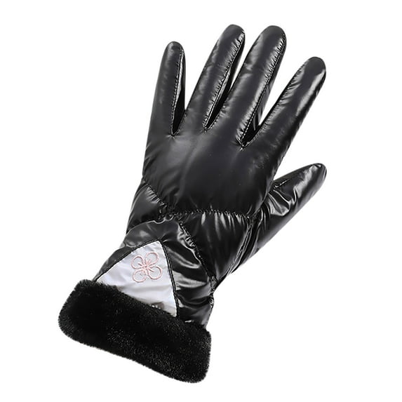EQWLJWE Pearlescent Womens Windproof Wrist Warm Gloves Winter Mittens Ski Plus Velvet Thickening Touch-screen Glove Gloves Holiday Clearance
