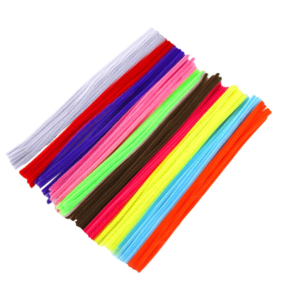 EQWLJWE 100pcs Pipe Cleaners Craft Supplies - 10 Colors Kids DIY Art ...