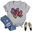 thumbnail image 1 of EQWLJWE Plus Size Valentine's Day T-Shirt for Women Funny Love Heart Print Tee Shirts Casual Valentine's Day Shirt, 1 of 3