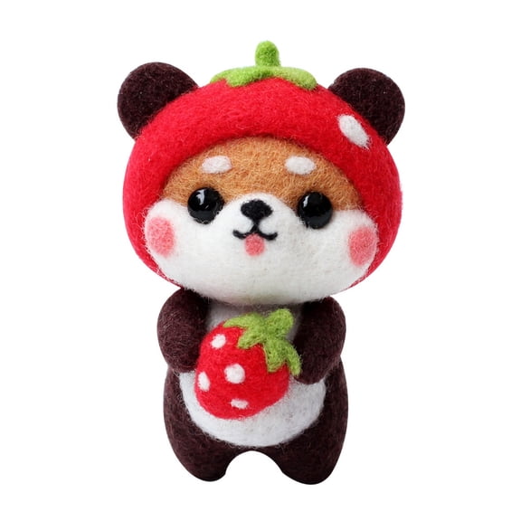 Plush Cute Dog Pattern Handmade DIY Poke Wool Felts Material Production Package